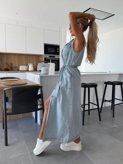 Isabelle | Maxi Denimklänning