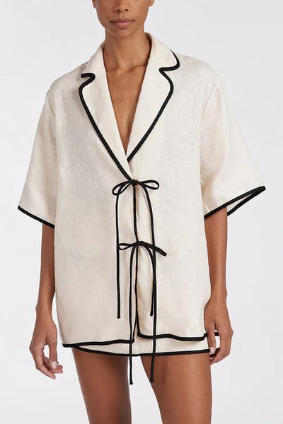 Margareta - Kimono shorts med rosettknäppning