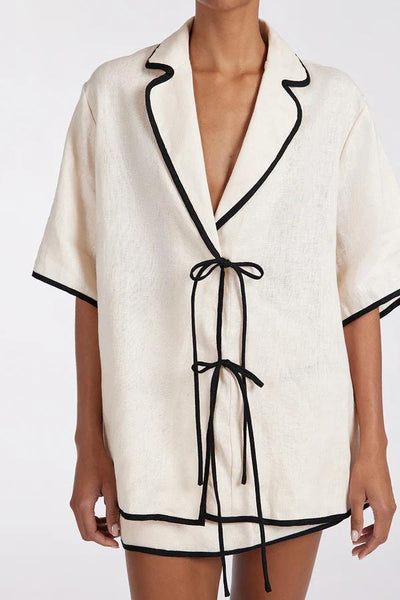 Margareta - Kimono shorts med rosettknäppning