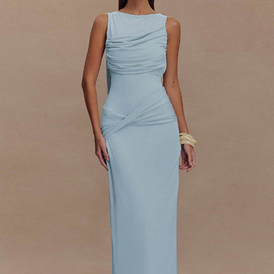 Livia - Draped dress with slit