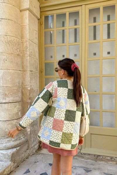 Juliette - Quiltad patchworkjacka med sidofickor