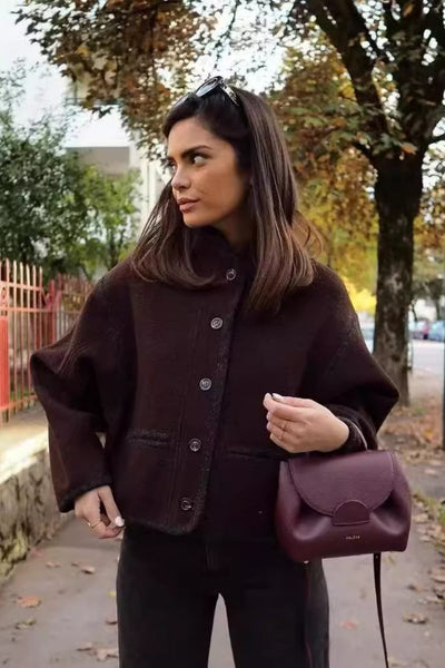 Daniela - Oversized button-down jacka med framfickor