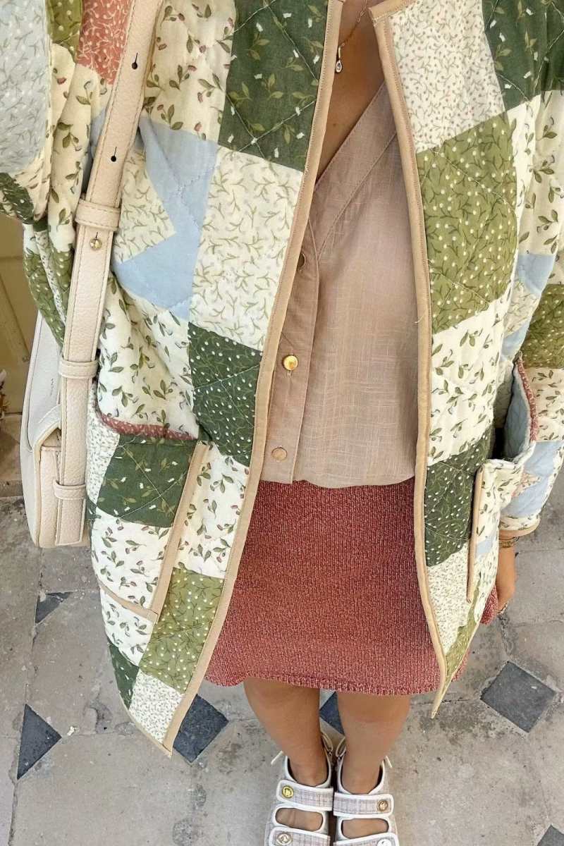 Juliette - Quiltad patchworkjacka med sidofickor