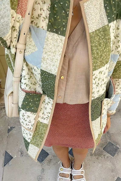 Juliette - Quiltad patchworkjacka med sidofickor