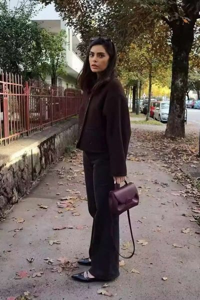 Daniela - Oversized button-down jacka med framfickor