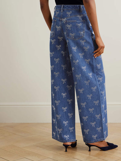 Penelope - Vida jeans med rosettmönster