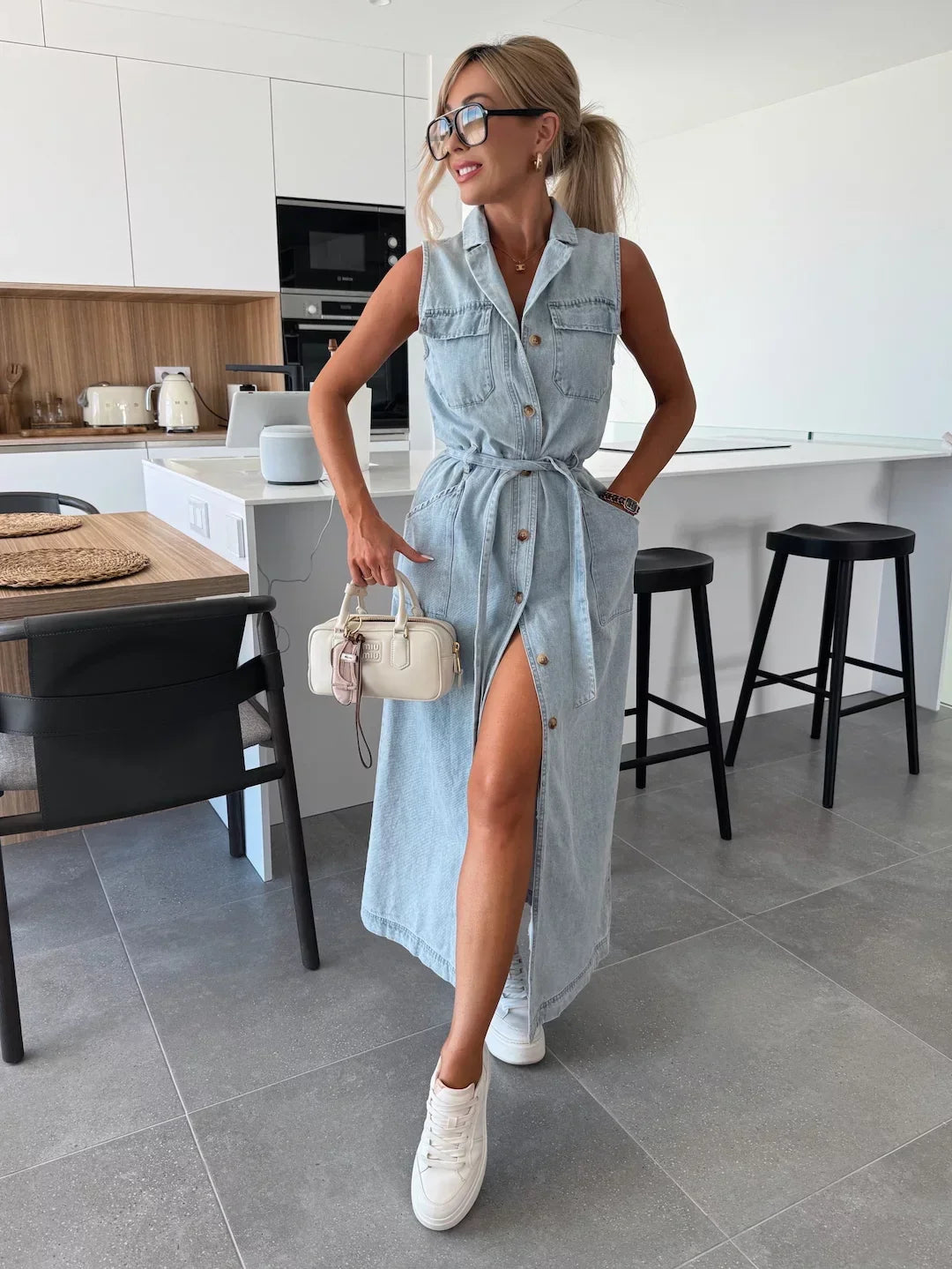 Isabelle | Maxi Denimklänning