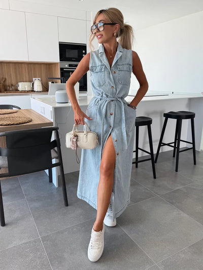 Isabelle | Maxi Denimklänning