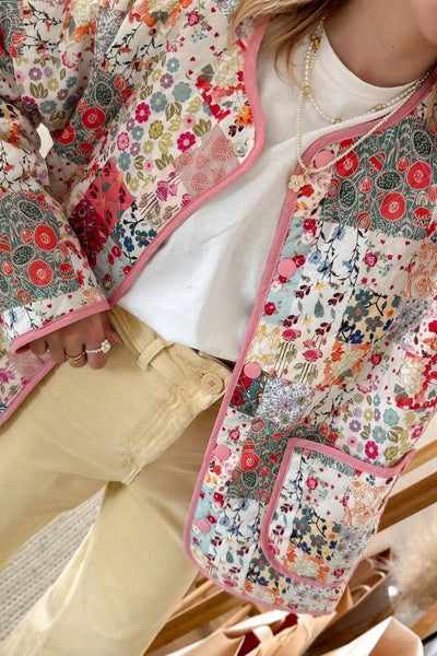 Birgitta - Co-ord set i färgglatt lapptäcke