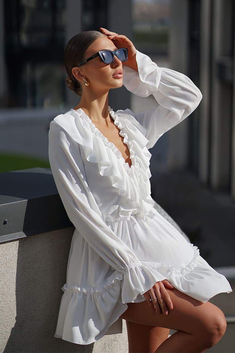Paula - Elegant midiklänning med ränder